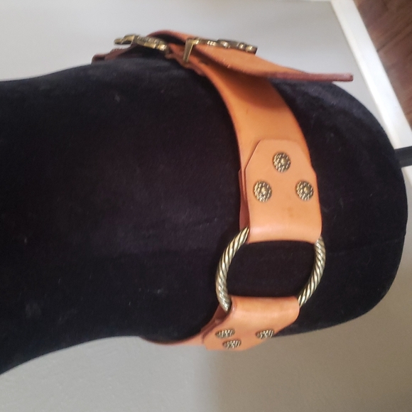 EUC Linea Pelle leather belt with brass details - Picture 6 of 9